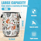 Cute Woodland Animal Laundry Basket, Laundry Hamper Collapsible Oxford Cloth with Handle Clothes Toy Storage Bin for Bathroom Laundry Room Bedroom 15.7 X 20 Inch - color: Cute Woodland Animal