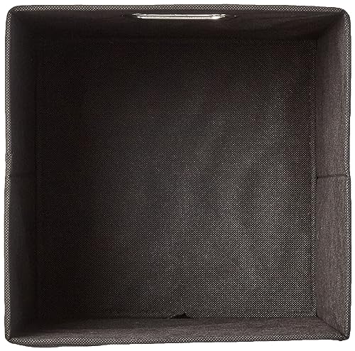 Amazon Basics Collapsible Cube Storage Bins, Space-Saving, Organizing Fabric Bins with Handles, 10.5" x 10.5" x 11", Black, 6-Pack - color: Black, size: 6-Pack