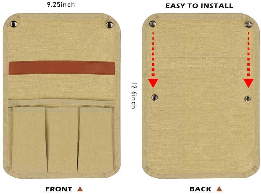 Buyter Armrest Pouch, Chair Side Pocket Organizer, Beach Chairs Side Storage Bags, Including 1 Large Pocket, 3 Small Pockets, For Recliner Couch Sofa (Black) - color: Black