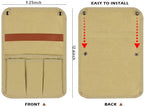 Buyter Armrest Pouch, Chair Side Pocket Organizer, Beach Chairs Side Storage Bags, Including 1 Large Pocket, 3 Small Pockets, For Recliner Couch Sofa (Khaki) - color: Khaki