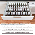 Bamboo Spice Rack Drawer Organizer - 8 Pieces Set- 9" Wide Per Piece - Combine Pieces Into 18" Wide Rack (9" or 18") - size: 18"