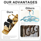 Mop Broom Holder Wall Mount, Gold Stainless Steel Tool Storage Organizer for Kitchen Garden Garage Laundry Room Bathroom and RV with 4 Slots 6 Hooks - color: Gold-1 Pack