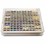 Elizabeth Ward Bead Storage Solutions Plastic Storage Tray and Bead Organizer with 78 Containers of Various Sizes, Tray, and Lid for Beads, Clear - style: 82-Piece