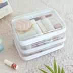 CoiiJoii 6PCS Clear Hard Shell Zipper Case,Portable Cosmetic Bag with Zipper,Kid's Toy Storage Organizer Bins,Hard Plastic Case,Clear Bags for Organizing - size: M-6PCS