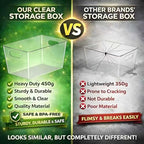 Clear Plastic Storage Bins-6 Pack Large Pantry Organizers and Storage Containers for Kitchen, Bathroom, Under-Sink, Office, Closet, Garage, Freezer and Snack - size: 6 Large & 0 Small