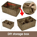 VERONLY Cosmetic Storage Bins Makeup Organizer, Adjustable Multifunction Storage Box Desk Drawer Divider for Makeup Brushes, Bathroom Countertop or Dresser, Set of 4 - style: Brown 4PC