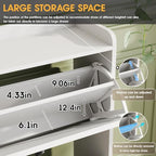 Maupvit Shoe Cabinet with 2 Flip Drawers, Freestanding Shoe Cabinet Organizer with Metal Legs, Shoes Storage Cabinet for Entryway, Narrow Shoe Rack Cabinet, White - color: White, style: 2-Drawers