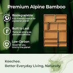 keechee Carbonized Bamboo Kitchen Drawer Organizer (Bundle: 10pc Organizers Set) - size: Bundle: 10pc Organizers Set