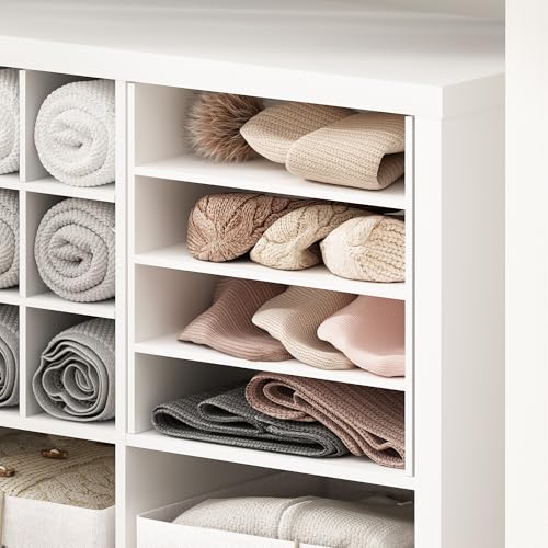 Furinno Cubicle Cube Insert, 3-Shelf Cube Organizer, Fits into Furinno Extra Thick Cubes, for Organizers and Storage, White (Does not fit IKEA Kallax Shelving) - color: White, size: 3-Shelf Insert