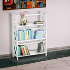 Casual Home Montego 3-Shelf White fold bookcase, 27.5" Wide - color: White, size: 3-Shelf Stackable