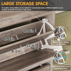 Maupvit Shoe Storage Cabinet with 3 Flip Drawers, Freestanding Organizer with Metal Legs for Entryway, Narrow Shoe Rack Cabinet, Washed Gray - color: Washed Gray, style: 3-Drawers