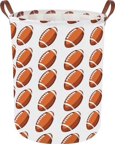 CLOCOR Kids Laundry Basket,Waterproof Nursery Hamper for Baby Boy,Football Storage Baskets for Boys Bedroom,Kids Toys Storage Bin,Room Decor,Gift Basket（Rugby - color: Rugby