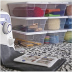 STERILITE 6-Quart Storage Bin Shoe Box - Clear (4)