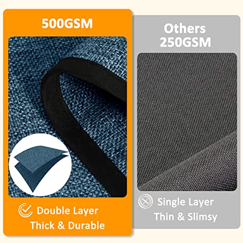 Joywell Remote Holder for Couch Non Slip Sofa Armrest Organizer Armchair Caddy with 6 Pocket Storage for Magazine, Tablet, Phone, iPad, Grey-Blue - color: Grey-blue, size: 19'' x 35''