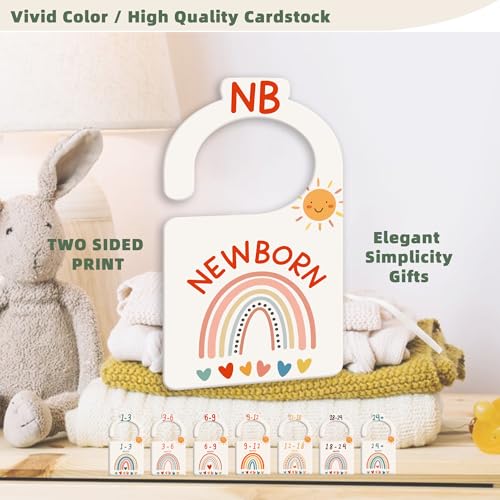 JMOST Boho Rainbow Baby Closet Dividers for Nursery Closet Organizer, Newborn to 24 Months Size Clothes, Hangers with Size Dividers, Double Sided - color: Boho Rainbow