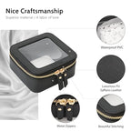 Aveniee Mini Clear Makeup Bag, Small Cosmetic Bags Travel Toiletry Pouch Organizer, TSA Approved Make up Case with Zipper, Car Bag for Essentials,Black - color: Black, style: Mini Chic