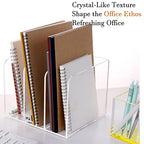 Magazine Holder, Clear Acrylic Magazine Rack, File Organizer for Office Desk, Book Organizer,-One-Piece-3 Vertical spaces,1 pack (B5)…… - style: 3 slots-B5