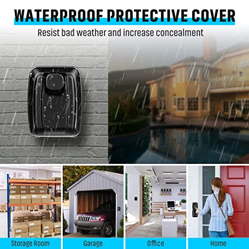 Key Lock Box for Outside, Sturdy Waterproof Wall Mount Lock Box for House Key, 12-Digit Combination Resettable Large Capacity Security Lockbox for Home, Garage, Office, Warehouse - color: A-Black