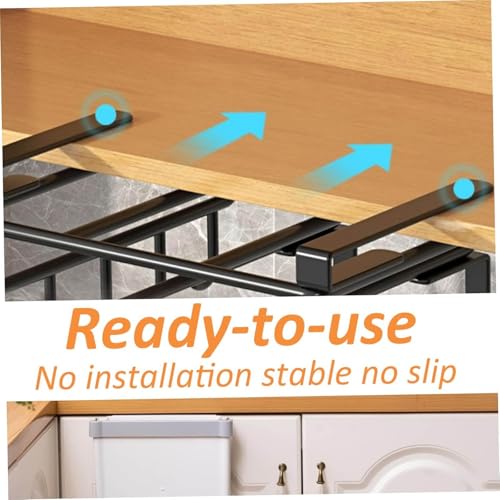 Chopping Board Rack Under Cabinet for Shelves with Board Thickness Less Than 27mm/1.06 inch, Cabinet Thickness Less Than 1.3 inches (34mm), No-Hole Multifunctional Chopping Board Rack