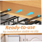 Chopping Board Rack Under Cabinet for Shelves with Board Thickness Less Than 27mm/1.06 inch, Cabinet Thickness Less Than 1.3 inches (34mm), No-Hole Multifunctional Chopping Board Rack