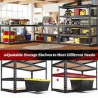 REIBII Garage Shelving 72''H Storage Shelves,Metal Shelving 5 Tier Shelves Adjustable Pantry Shelf for Closet Pantry Basement Kitchen Warehouse 72" H x 40" W x 20" D,2500LBS - size: 20"D x 40"W x 72"H