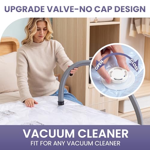 TAILI 6 Pack Vacuum Storage Bags, XXL Jumbo (47x39 Inch), Vacuum Sealed Bags for Comforter and Blankets, Bedding, Clothing, Giant Space Saver Bags for Huge Stuffed Toy - size: 6 XXL