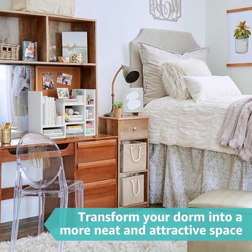 NUTIKAS Desk Shelves Desktop Organizer Shlef - White Office Organization for Top of Desk Organizers and Accessories Corner Bookshelf Table Top Shelving Small Hutch Decorations for Women Office - color: White