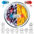Set of 5 Nesting Glass Bowls with New Updated Acacia Lids for Foodprep, Storage, Mixing & Cooking - Microwave & Oven-ready BPA Free Durable Heat Resistant Inert Borosilicate Glass - color: 5 Mixing Bowls with Acacia Lids