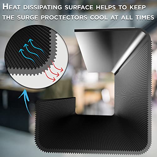 No-Screw Under Desk Cable Management Tray - Self-Adhesive Installation, Cord Management, Cable Tray, Under Desk Wire Organizer - Black Set of 2 - color: Black, size: 2pcs Self Adhesive