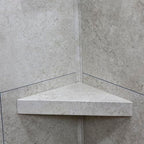 Palisade Vinyl Waterproof Corner Shower Shelf in Rain Cloud - color: Rain Cloud