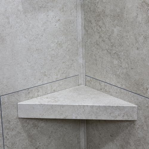 Palisade Vinyl Waterproof Corner Shower Shelf in Rain Cloud - color: Rain Cloud