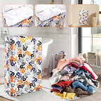 Odonata Slim Laundry Hamper Handles Collapsible Laundry Basket Thin Dirty Clothes Basket Narrow Laundry Bag Foldable Dirty Hamper 48L (Palm) - color: Palm