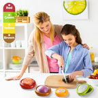 Avocado Saver & Onion Storage Set,4 Pcs Silicone Fruit Vegetable Anti-oxidation Box,Reusable Fridge Fresh Pod Food Storage,Perfect Lemons Tomato Garlic Containers - color: 4 PCS / 4 Colors