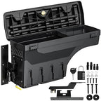 oEdRo Truck Bed Storage Tool Box Fits 2015-2026 Ford F150 Driver Side, 180 Degree Rotation Rear Tool Boxs with Lockable Lid & Password Padlock, Black Waterproof Wheel Well Storage - size: Driver Side