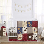 Sweet Jojo Designs Brown and Cream Cow Print Foldable Fabric Storage Cube Bins Boxes Organizer Toys Kids Baby Childrens for Wild West Collection Set of 2 - color: Cow