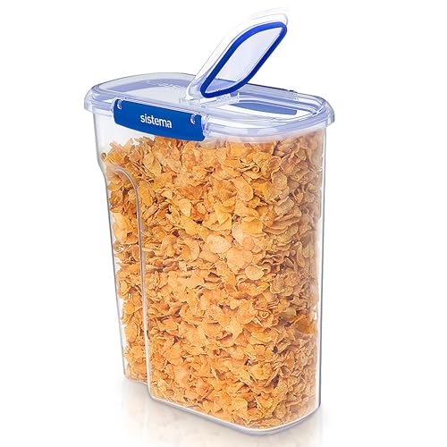 Sistema KLIP IT+ 4.2L Cereal Storage Container, Stackable & Airtight Food Pantry Storage, Dishwasher, Freezer, & Microwave-Safe, BPA-Free - size: 4.2L