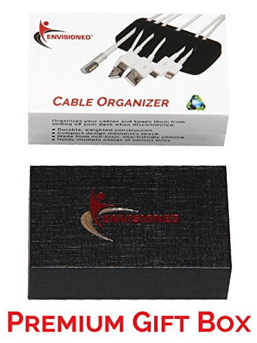 Heaviest Cable Organizer on The Market! Compact and Weighted Desktop Cord Holder and Cable Organizer, Eco-Friendly Silicone, No Bad Smell, Bundled with 4 Reusable Cable Ties! (Fuchsia Pink) - color: Fuchsia Pink, Standard