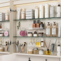 Medicine Cabinet Organizer, Medicine Storage Organizer, Acrylic Makeup Organizer Tray, Clear Bathroom Shelf for Cabinet, Sink, Vanity, Countertop (2-Pack)