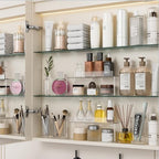 Medicine Cabinet Organizer, Medicine Storage Organizer, Acrylic Makeup Organizer Tray, Clear Bathroom Shelf for Cabinet, Sink, Vanity, Countertop (2-Pack)