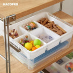 MACOPRO 17 QT Plastic Storage Box with Removable Tray, Bins with Lids, Clear Storage Container for Craft Supplies, Beads, Tools, Sewing, and Playdoh Organization (White, 1Pack-17QT) - size: 1Pack-17QT