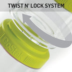 BlenderBottle GoStak, 150cc, 2-Pack | Twist n' Lock | Storage Jars | Black - color: Black, size: 150cc (Pack of 4)