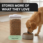 Bop Top Airtight Food Storage Containers with Lid 13.5 Cups / 108 oz | Kitchen Canister Sets | Air Tight Pantry Container | Pop Top Dry Food Storage Containers for Snacks, Sugar, Flour, Baking, Pasta - color: 108 oz