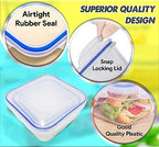ARSUK Food Storage Containers with Airtight Lids - Reusable Plastic Containers Sets - BPA-Free Stackable Kitchen Storage for Meal Prep & Snacks - Microwavable & Dishwasher Safe (4 PCS) - color: 4 PCS