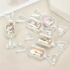 5PCS candy shaped mini transparent jewelry box,earring storage,used for accessories,pill organizers,and travel essentials, 5PCS - size: 5PCS