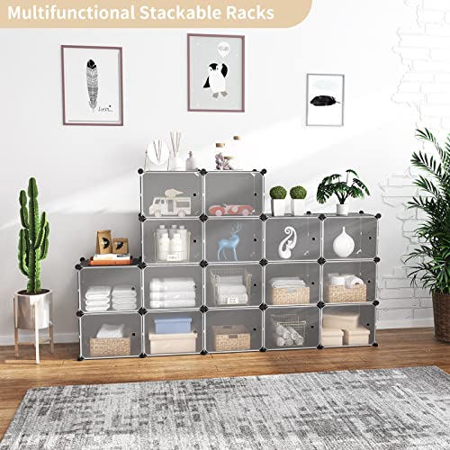 Portable Shoe Rack with Door, 64 Pairs Cabinet Easy Assembly, Plastic Adjustable Shoe Storage Organizer Stackable Detachable Free Standing DIY Expandable 8 Tier Black - color: Black, size: 64" Wide-64 Pairs