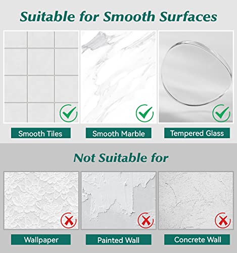 Shower shelves, Adhesive Clear Acrylic Bathroom Shower caddy Organizer, Transparent No Drilling Wall Mount Bathroom Storage - color: Clear-Long-1 Pack