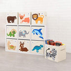 CLCROBD Foldable Animal Cube Storage Bins Fabric Toy Box/Chest/Organizer for Toddler/Kids Nursery, Playroom, 13 inch (Dog) - color: Dog