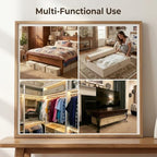 iwill CREATE PRO Foldable Under Bed Storage Box, 70x40x12cm, Fabric Organizer with Zipper Lid & Handles