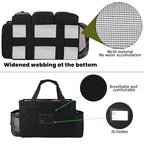 Large Wearable Cleaning Caddy Bag with Detachable Divider, Cleaning Organizer with Handles, Cleaning Supply Tote with Adjustable Shoulder Strap&Waist Belt for Cleaners & Housekeeper (Black) - color: Black