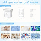 Lifewit Laundry Pods Container with Pop-up Lid, Laundry Room Organization, Dryer Sheet Holder for Washing Powder Scent Booster Beads, 2700 ml/0.72gal,2 Pcs - style: 0.72gal